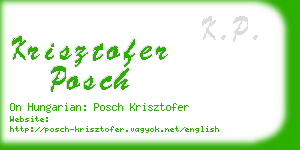 krisztofer posch business card